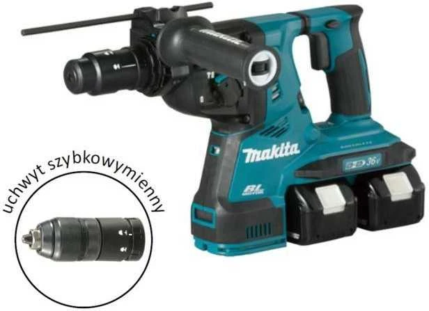 Makita Smūginis gręžtuvas 2x18V DHR281PT2J 2.9J 2x5.0Ah BL + rankena