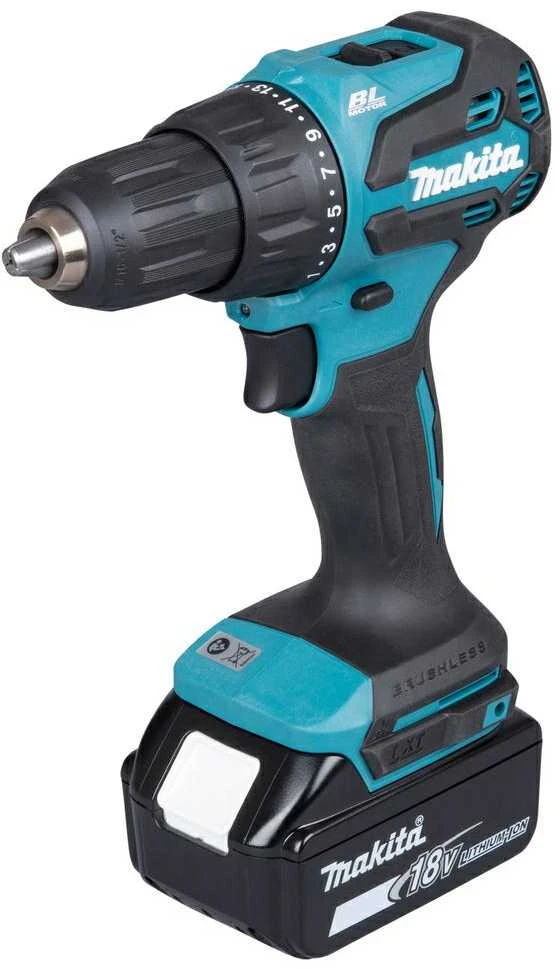 Makita DHP490Z Akumuliatorinis smūginis gręžtuvas 18V, BL, 13mm, 65 Nm, Be akumuliatorių ir kroviklio!