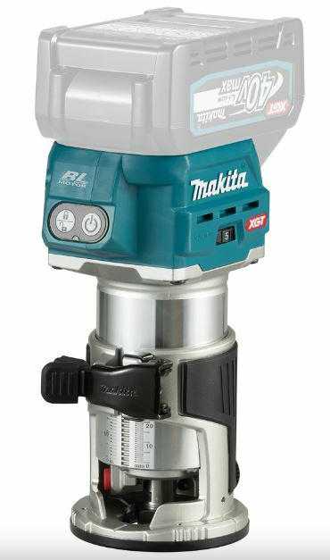 Akumuliatorinė kantų freza Makita RT001GZ17; 40 V (be akumuliatoriaus ir pakrovėjo)
