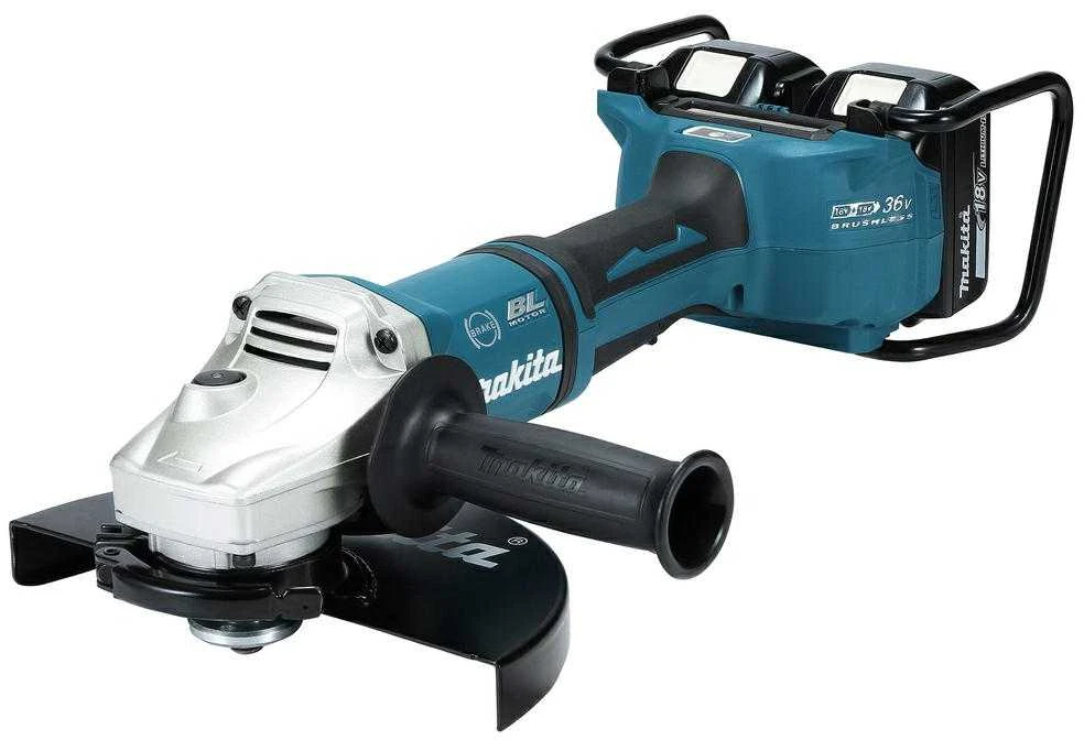 akumuliatorinė kampinis šlifuoklis 230 mm, 2 x 18 V, 2 x 5,0Ah Li-Ion AWS Makita [DGA901T2U1]