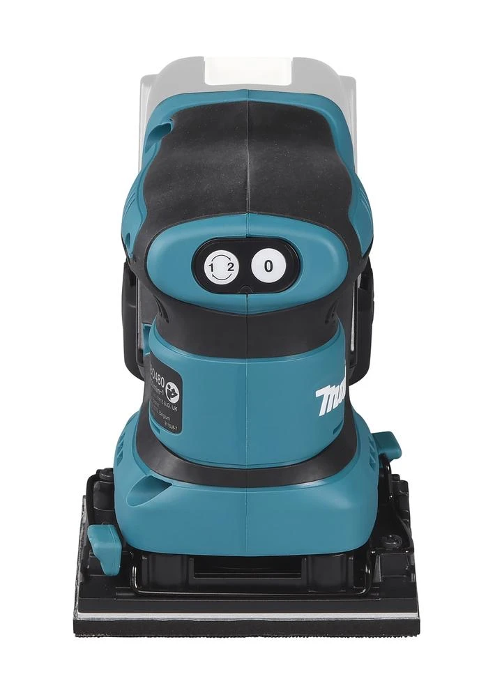 MAKITA akumuliatorinis ekscentrinis šlifuoklis DBO480Z 18V 93x185mm be akumuliatoriaus ir kroviklio
