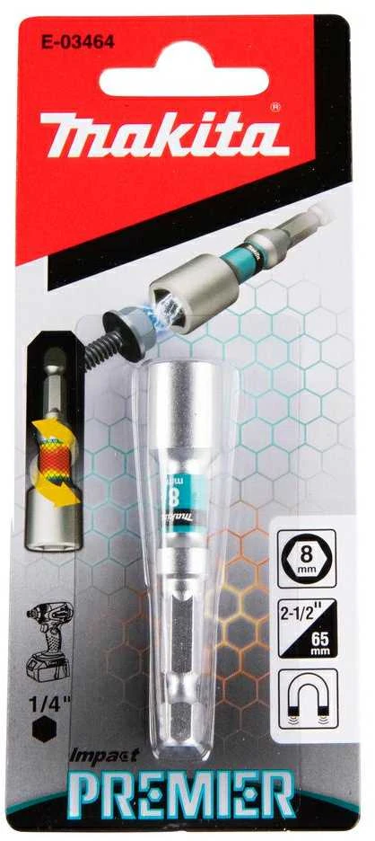 Makita Torsijos antgalis H8-65mm, 1 vnt. Impact Premier E-03464 Šešiakampis 8 x 65 mm • 1/4"