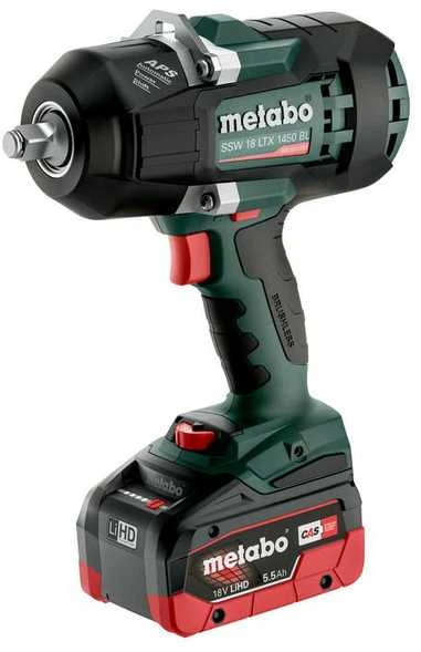 Smūginis veržliasūkis Metabo SSW 18 LTX 1450 BL; 18 V; 2x5,5 Ah akum.