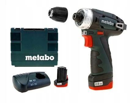 Metabo Suktuvas-gręžtuvas PowerMaxx  BS, 12 V, 2x2,0 Ah, lagaminas (600080500)