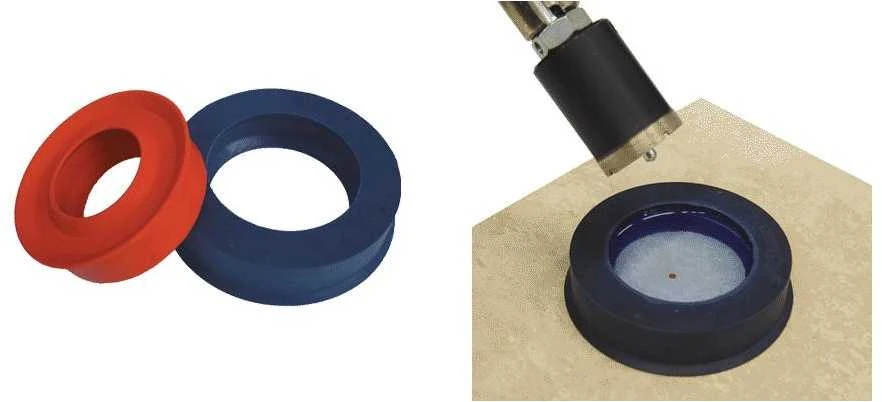 Guminiai žiedai skirti aušinti vandeniu deimantines karūnėles plytelių gręžimo metu. 40 ir 60 mm skersmens, Montolit