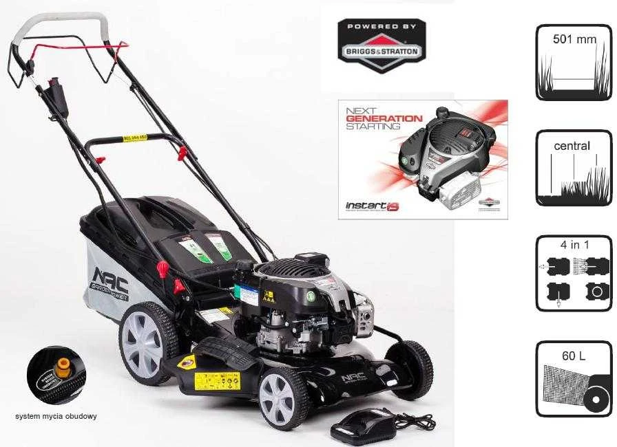 NAC Benzininė savaeigė vejapjovė LS50-775IS-HSDF, 51 cm, BRIGGS & STRATTON 161cc, elektrinis užvedimas