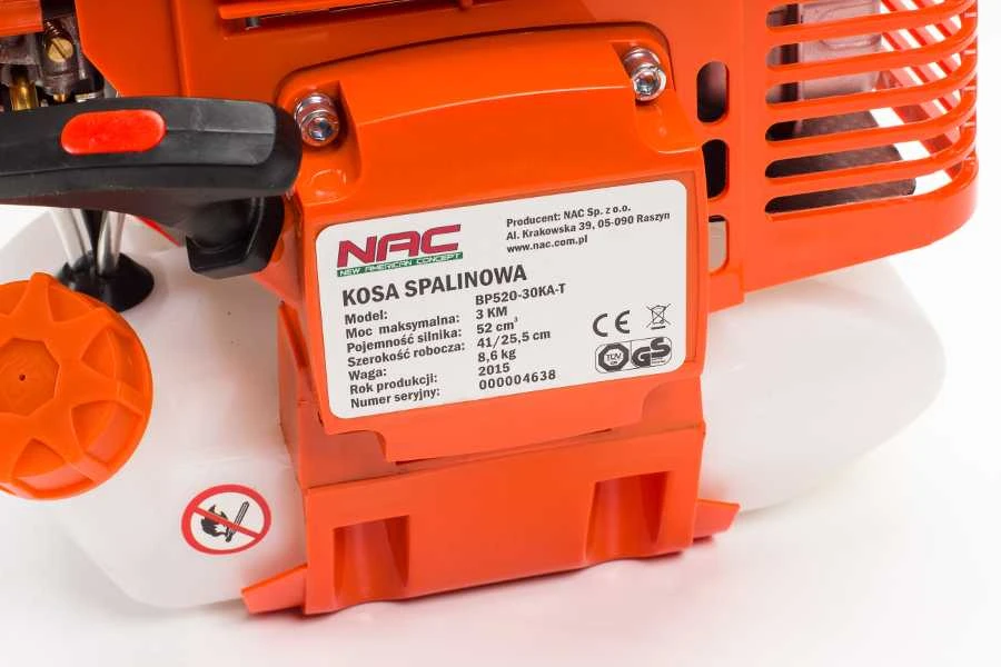 Krūmapjovė Nac BP520-30KA-T; 2,2 kW; benzininė