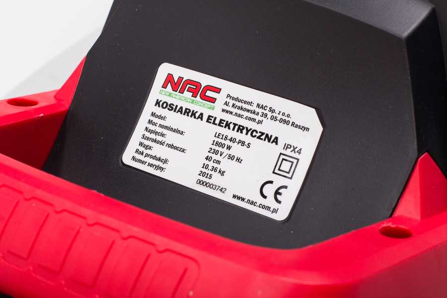 NAC elektrinė vejapjovė 1800W 40cm LE18-40-PB-S