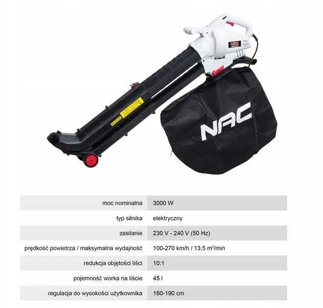 NAC lapų pūstuvas siurblys 3000W VBE300-AS-G