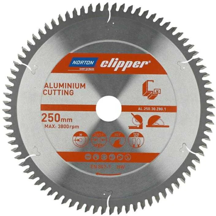 NORTON diskinis pjūklas 250 mm x 30 mm x 80z ALUMININIS (2,8 / 2,0)