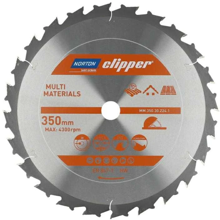 NORTON diskinis pjūklas 350 mm x 30 mm x 24z DAUGIAUSIŲ MEDŽIAGŲ GRINDIMO (3,5 / 2,5)