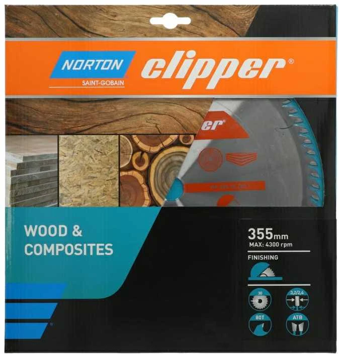 Norton Clipper NORTON diskinis pjūklas 355 mm x 30 mm x 80z MEDIENOS IR ATB KOMPOZITAS (3,2 / 2,4)