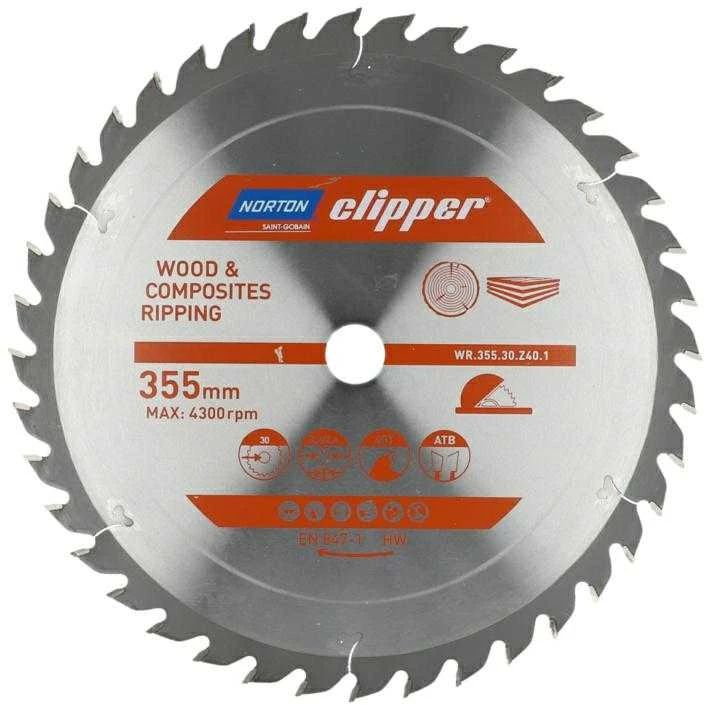 Pjovimo diskas medienai Norton Clipper Deflow; 355x30 mm; Z40