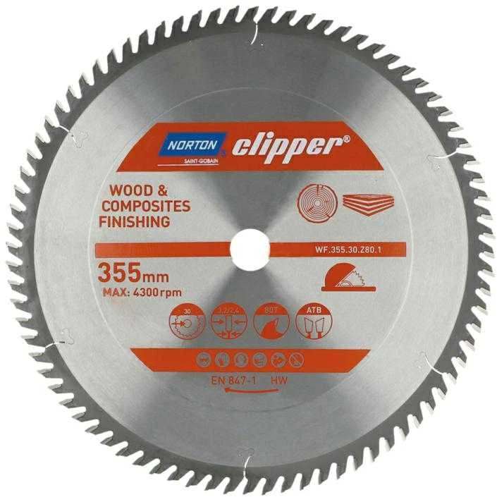 Norton Clipper NORTON diskinis pjūklas 355 mm x 30 mm x 80z MEDIENOS IR ATB KOMPOZITAS (3,2 / 2,4)