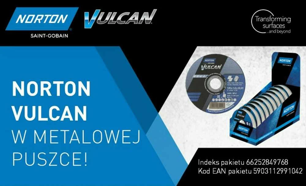 NORTON DISKAS VULCAN 125 x 1,0 /10vnt. METALAS/INOX
