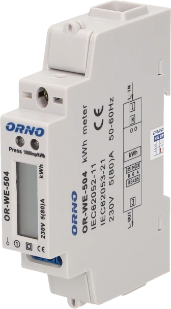 ORNO 1-FAZIO ENERGIJOS SĄNAUDOJIMO INDIKATORIAUS PRIJUNGTAS RS-485, 80A