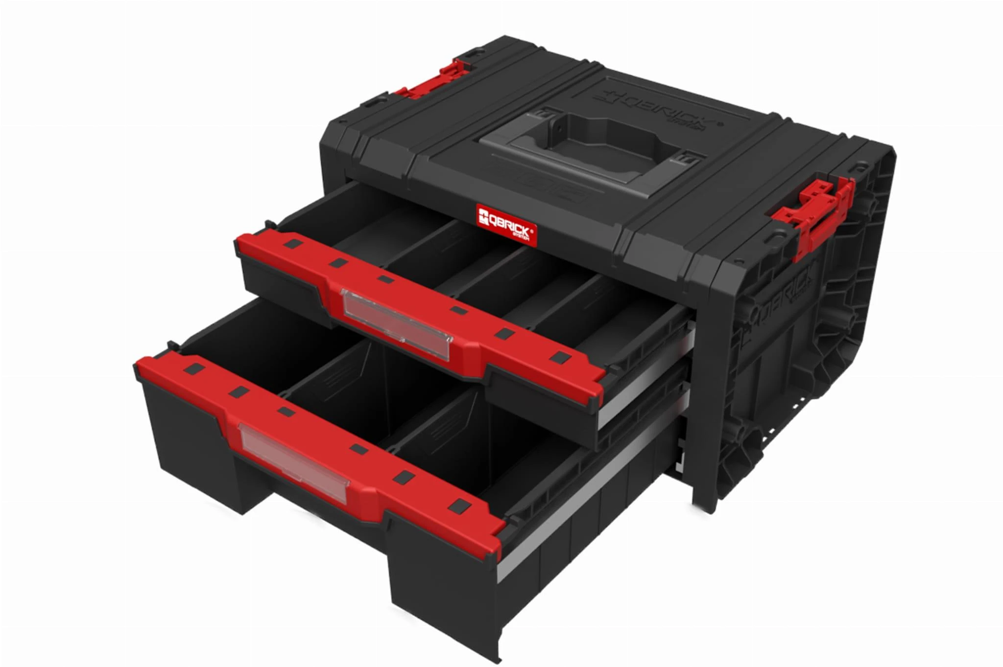 Q-Brick Įrankių dėžės Qbrick System PRO, Juodos/Raudonos spalvos