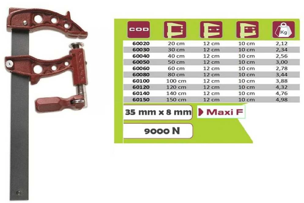 Piher Spaustuvai Maxipress F 40cm, žiočių gylis 12cm, max 9000N