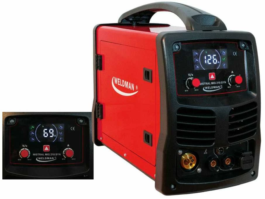 Weldman Pusautomatis 4 in 1 MISTRAL MIG 210 Synergia Mig/Tig/MMA/PLASMA