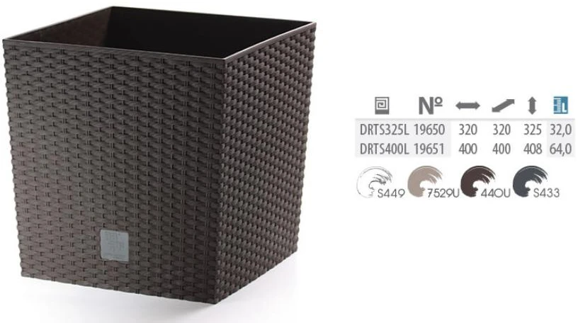 Prosperplast VAZONAS LAUKO DRTS325L Juod