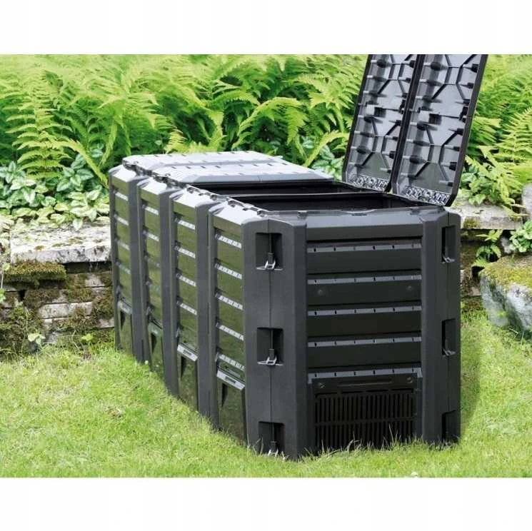PROSPERPLAST kompostavimo dėžė Juoda 1600L 261 x 83 x 72cm