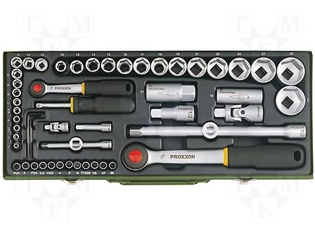 Galvučių rinkinys 1/4"+1/2" 56 dalių PROXXON