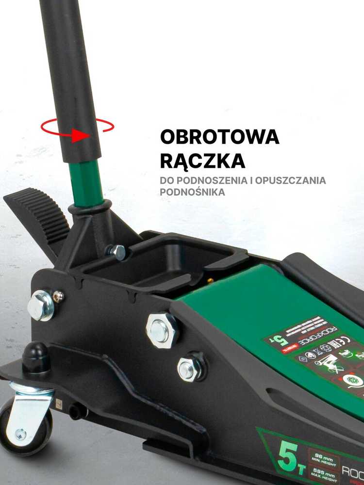 ROCKFORCE DŹWIGNIK "ŻABA" 5T 96-595mm NISKI