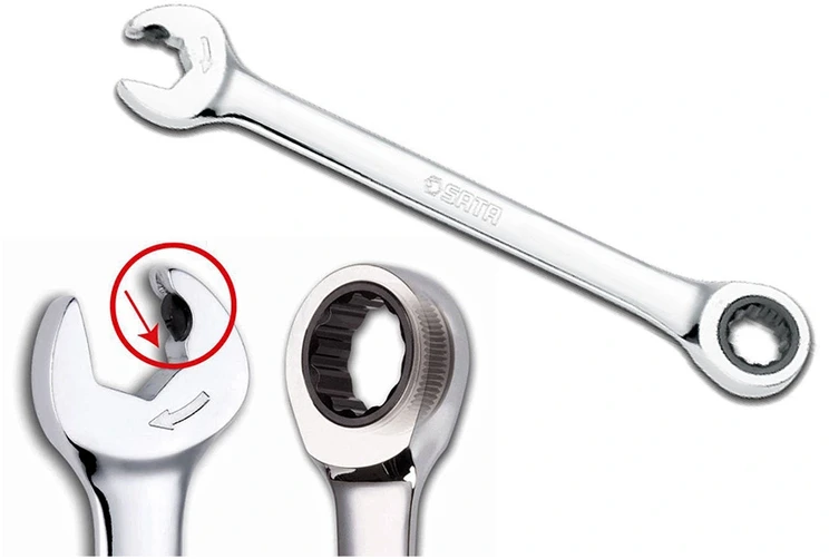 Raktas su terkšle Sata S43616; 21 mm