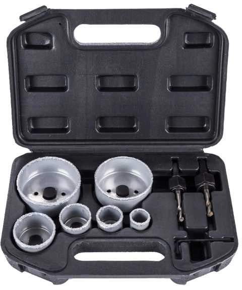 SILVER TUNGSTEN KIUGĖS PJŪKLAI 9 vnt. LAGAMINE /Sidabrinis