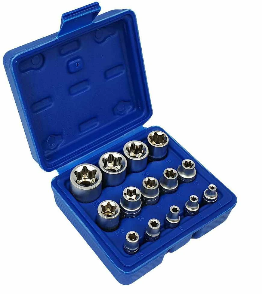 Silver Galvučių komplektas E-Star dalių 1/4"+3/8"+1/2"E4-E24