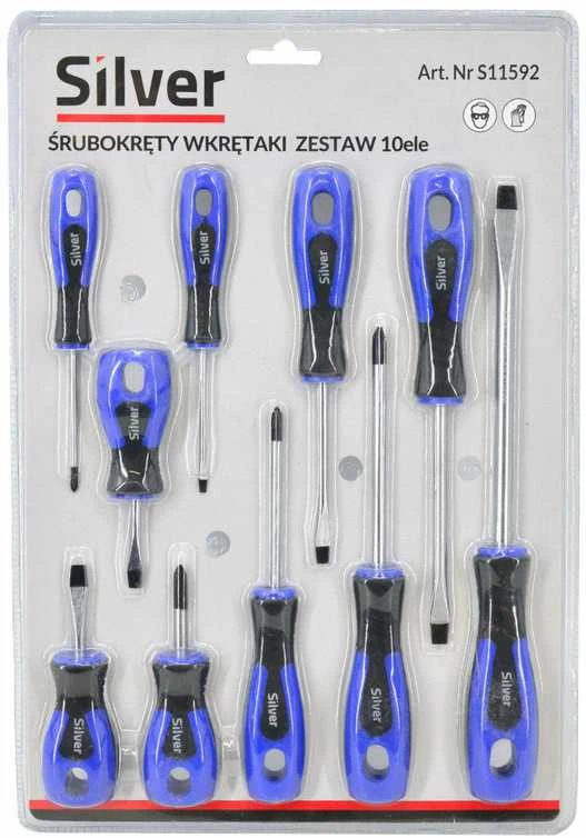 SILVER WKRĘTAKI 10vnt. /Sidabrinis