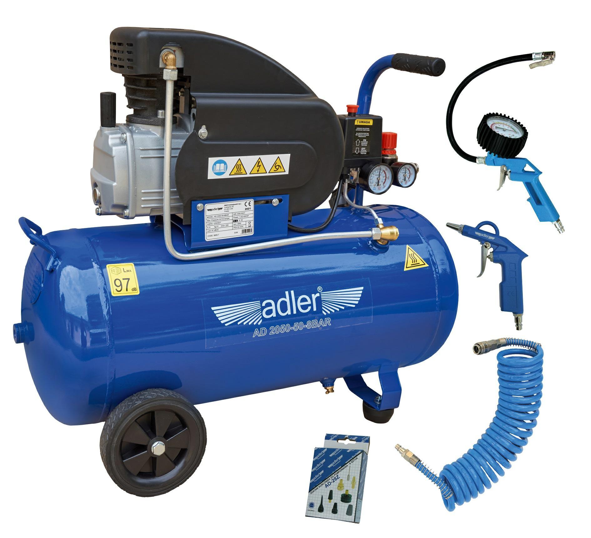 Kompresorius Adler MAR3609.7Z 8bar 50L (3609.7Z)
