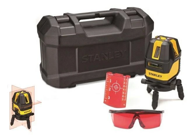 Stanley Kryžminis lazerinis nivelyras Multi-line 4V1H, raudonas