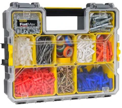 STANLEY® FATMAX® 10 skyrelių profesionalus organizatorius su plastikiniais fiksatoriais (1-97-521)