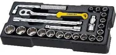 Veržliarakčių rinkinys Stanley STMT1-74726 modulinių lizdų, kelių spalvų, 1/2 colio, 23 dalių rinkinys