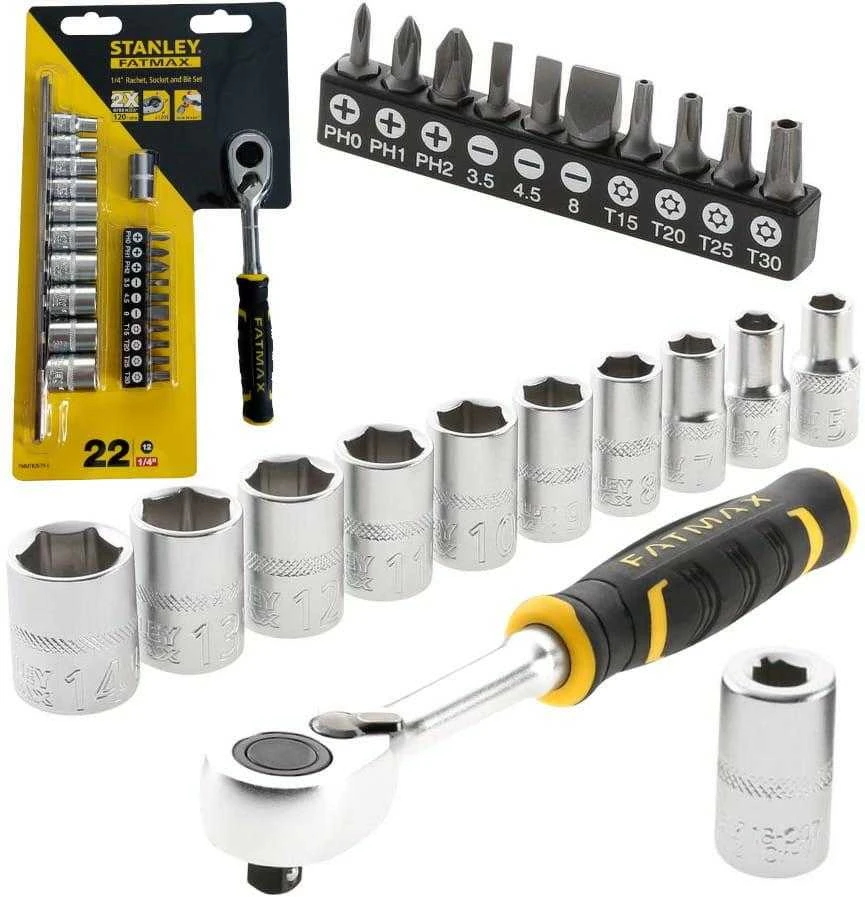 Stanley ST. RINKINYS SU RETKETU 1/4" 120T, LIZDAI IR ANTGALIAI