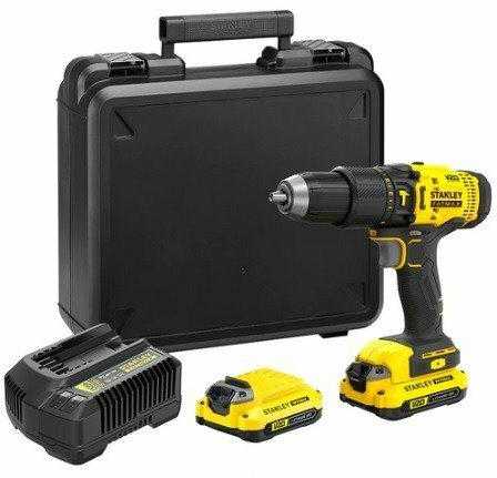 Akumuliatorinis suktuvas gręžtuvas Stanley SFMCD711DMA, 18V 1x2Ah+1x4Ah