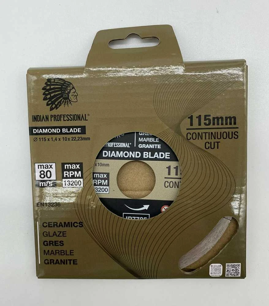 DEIMANTINIS DISKAS 115mm x 1,6mm x 22,2mm CONTINUOUS CUT /INDIAN PROFESSIONAL