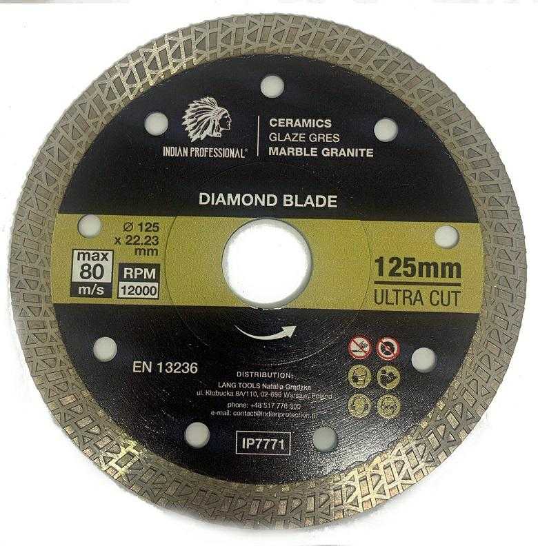 DEIMANTINIS DISKAS 125mm x 1,6mm x 22,2mm ULTRA CUT INDIAN PROFESSIONAL