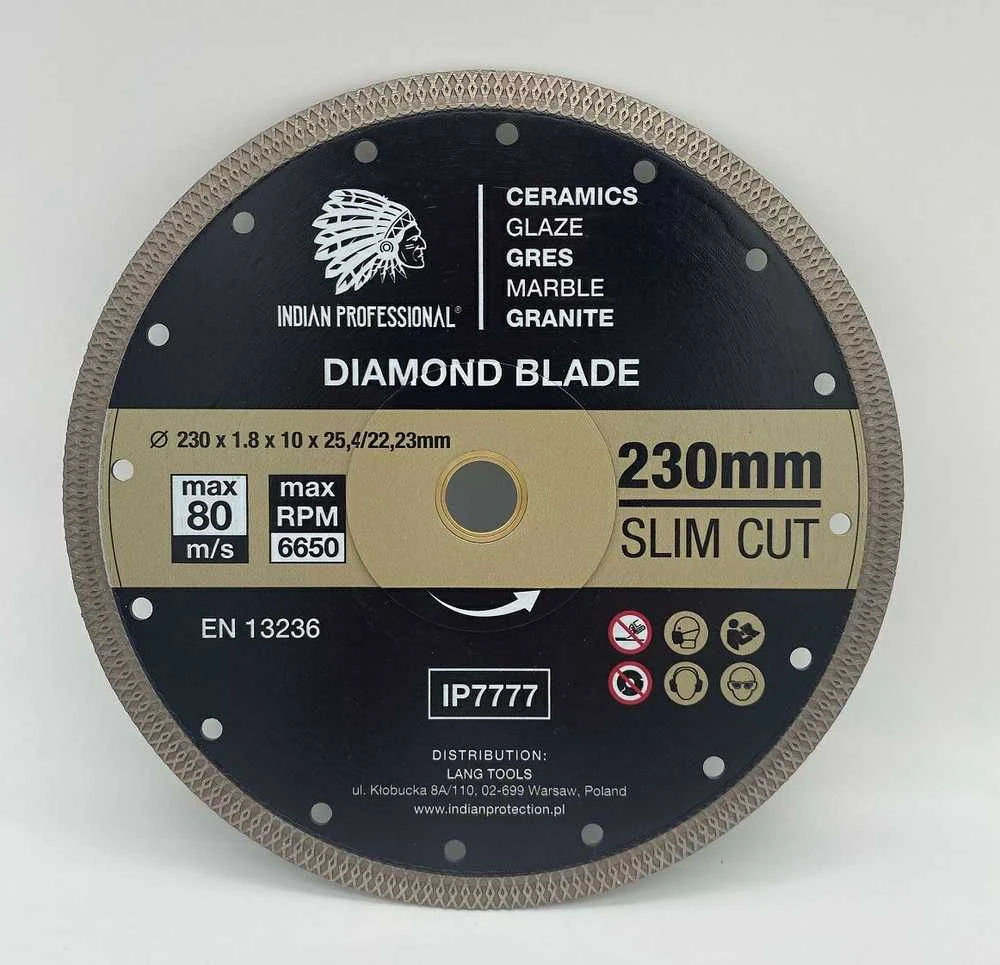 VIPER 230 mm plono pjovimo indiškas profesionalus deimantinis diskas