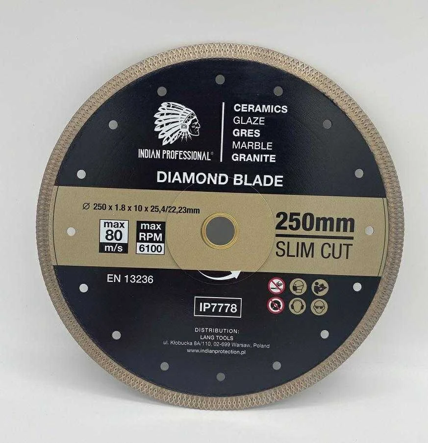 DEIMANTINIS DISKAS 250mm SLIM CUT INDIAN PROFESSIONAL