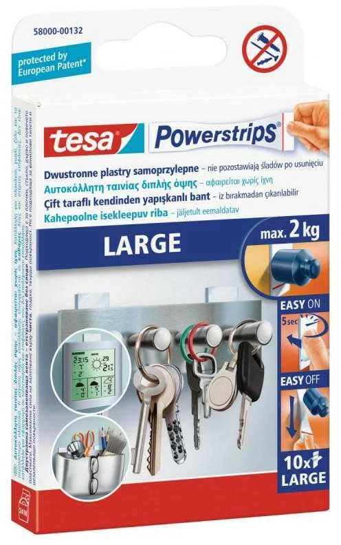 Plastry Lipnios juostelės Tesa Power strips, 5cmx2cm (10) 1114-207