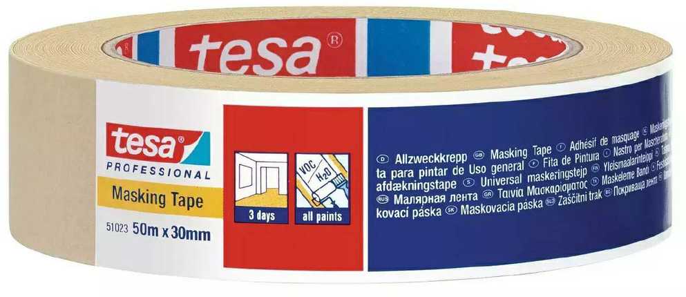 Tesa Taśma Profesionali interjero dažymo juosta, 3 dienos, 50 m x 19 mm