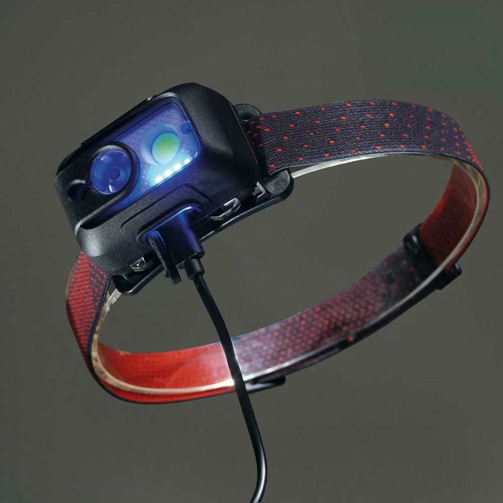 TIROSS PRIEKINIS ŽIBINTAS SU JUTIKLIU 5W CREE XPG2/240 lm/5h/6500K USB