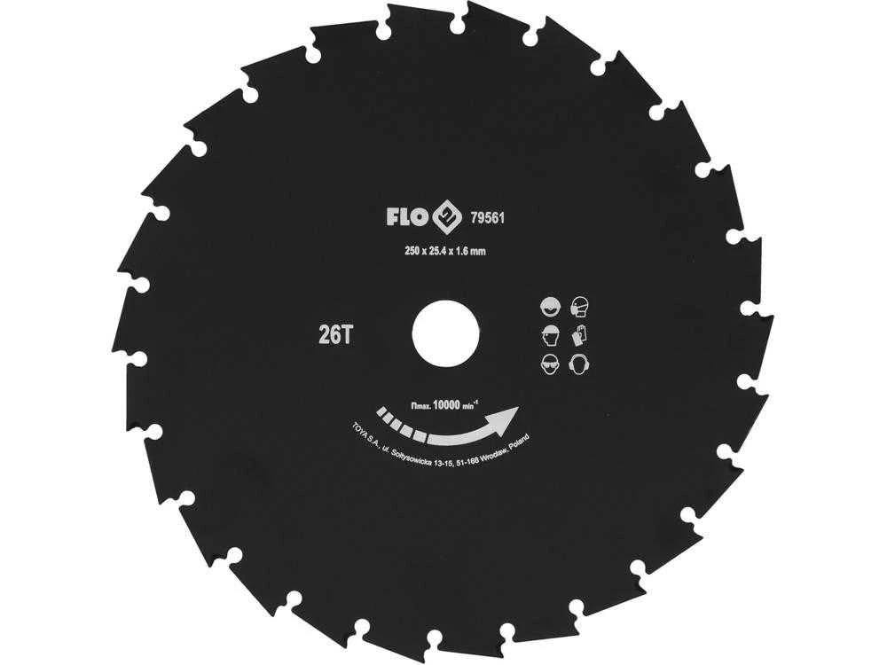 FLO Toya Sa Poland Trimerio peilis žoliapjovei | 26 dantys | 250 mm | 25,4 mm (79561)