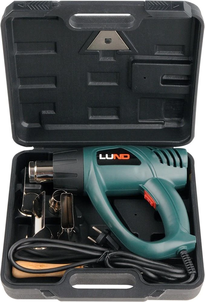 Karšto oro fenas su priedais Lund 79325 2000W, 350/550C
