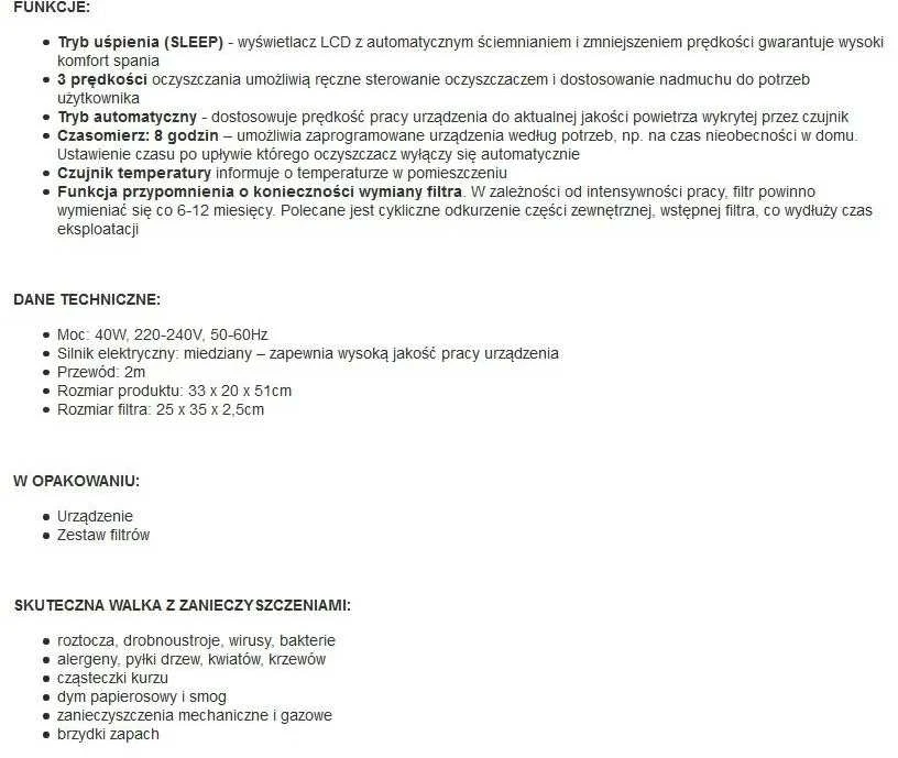 LUND ORO VALYTUVAS 40W 220M3 / H HEPA 4 ŽINGSNIŲ VALYMAS