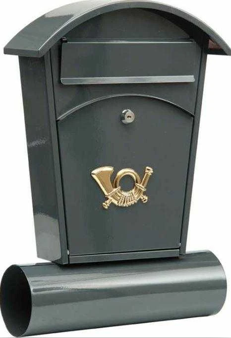 VOREL Pašto dėžutė 380 x 320 x 105mm Juodas