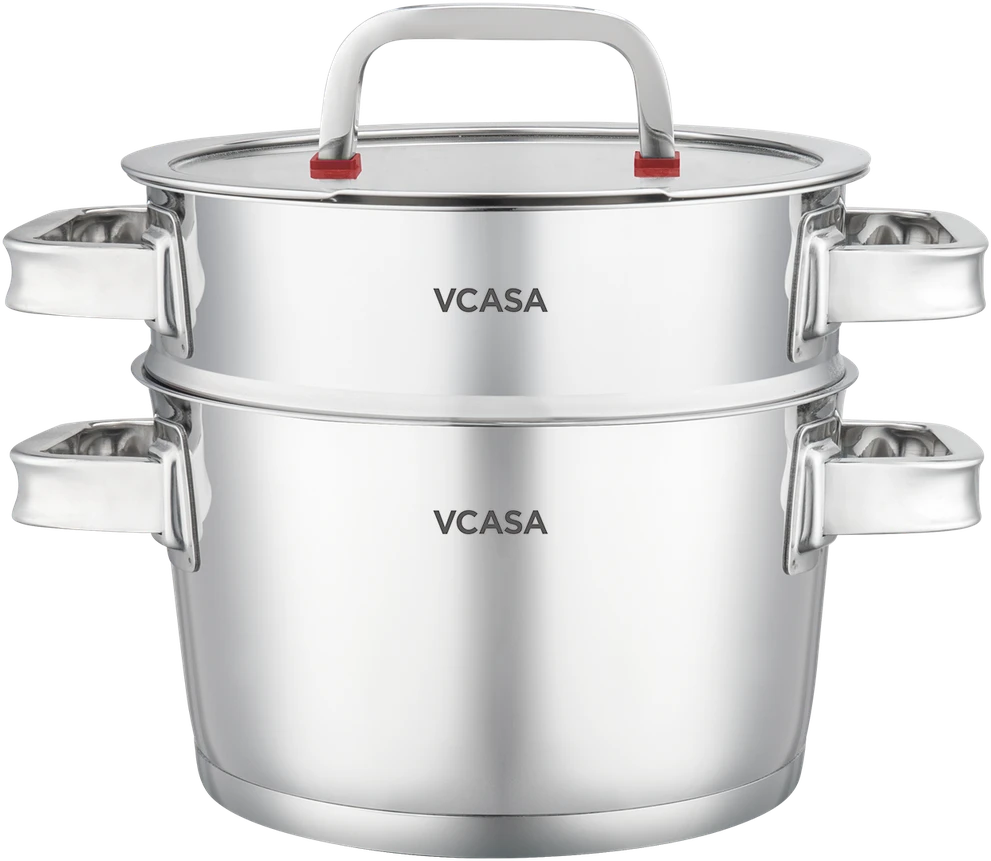 Puodas garuose virti, plieno rinkinys 3 elementai skersmuo 20 cm 3,2 l VCASA