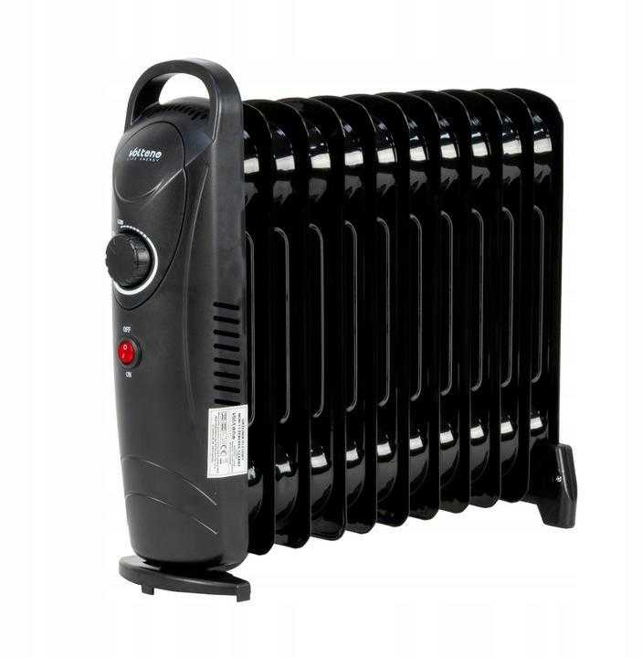 VOLTENO alyvos radiatorius 11 briaunų 1200 W juodas
